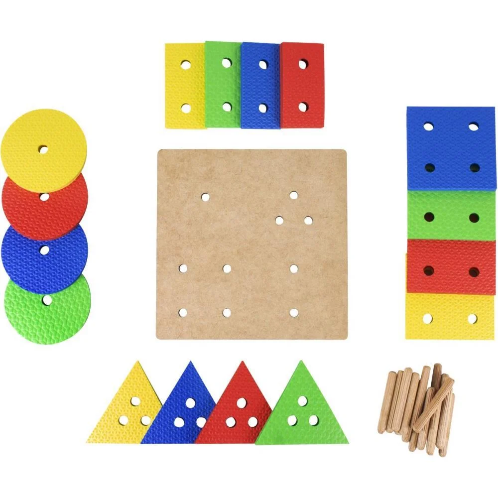 Brinquedo Pedagogico Madeira Prancha De Selecao 16Pcs Nig Brinquedos (Unidade) - imagem 5
