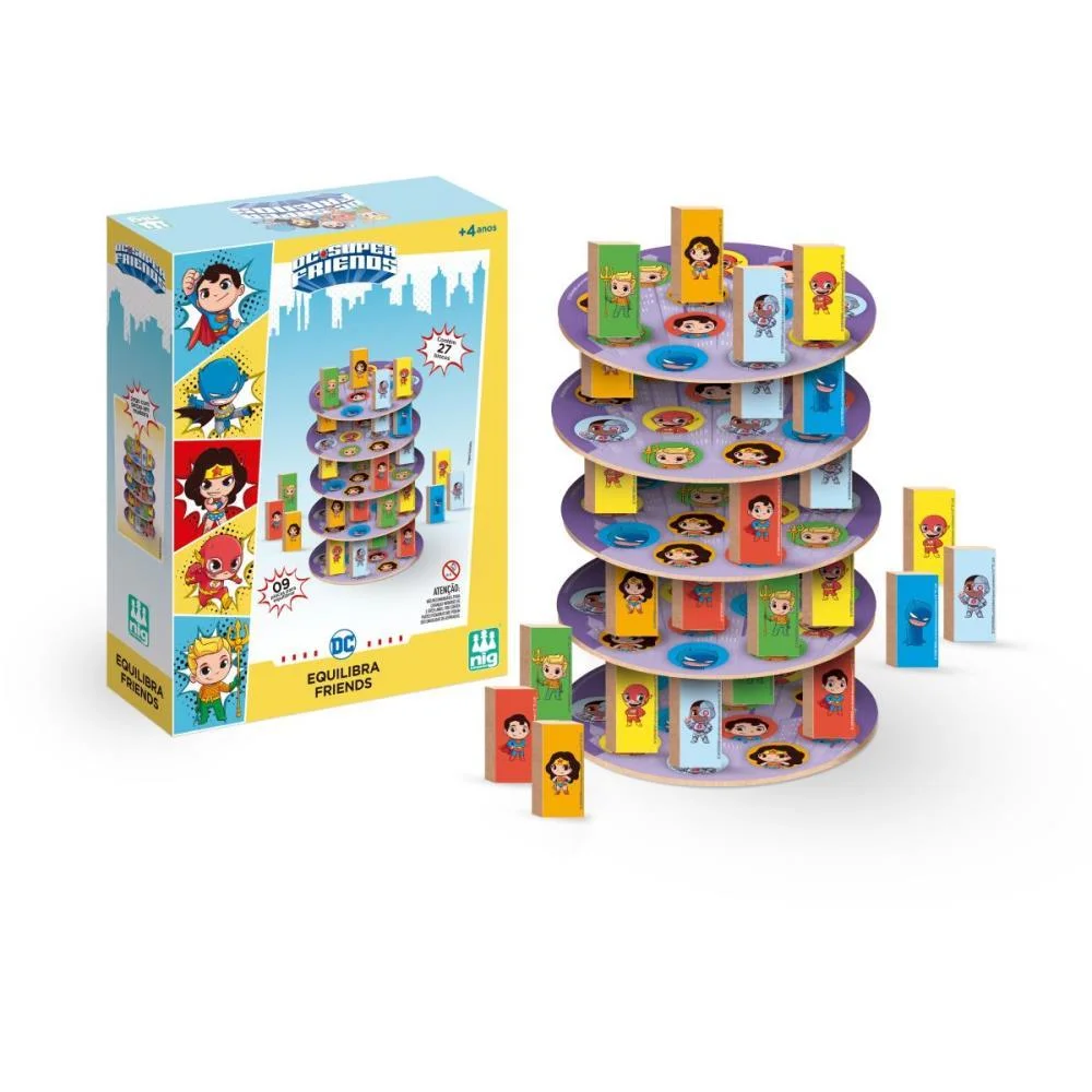 Brinquedo Educativo Dc Super Friends Equilibra Mad Nig Brinquedos (Unidade) - imagem 2