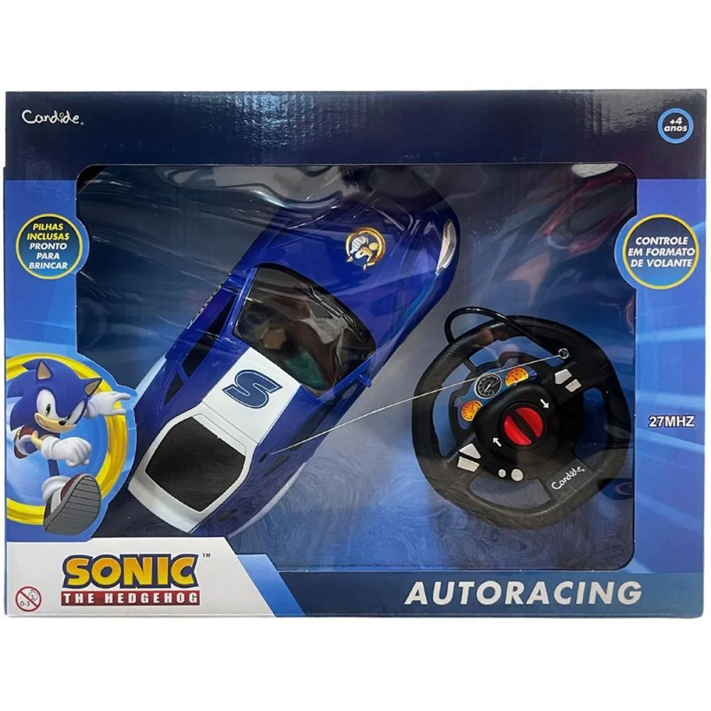 Carrinho Controle Remoto Sonic Auto-Racing 3Func/Pilha Candide (Unidade) - imagem 4