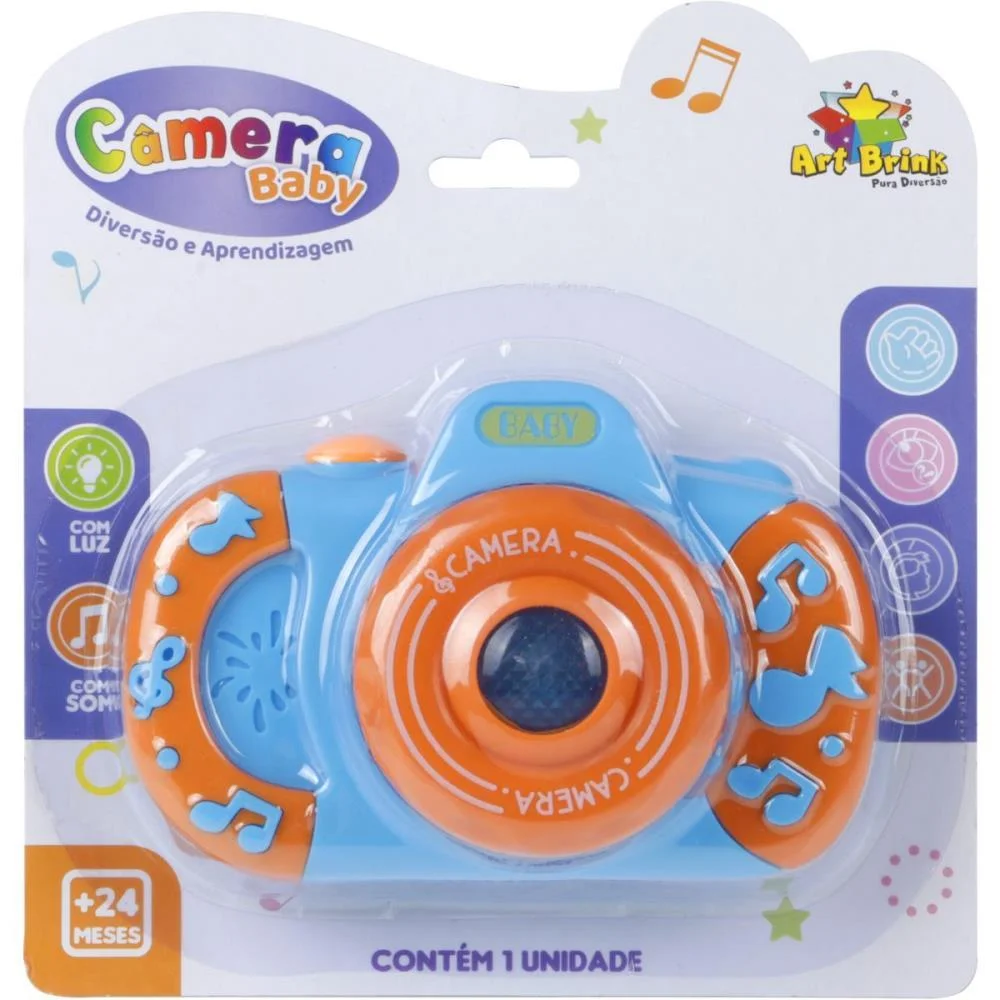 Brinquedo Para Bebe Camera Baby C/Som E Luz Art Brink (Unidade) - imagem 6