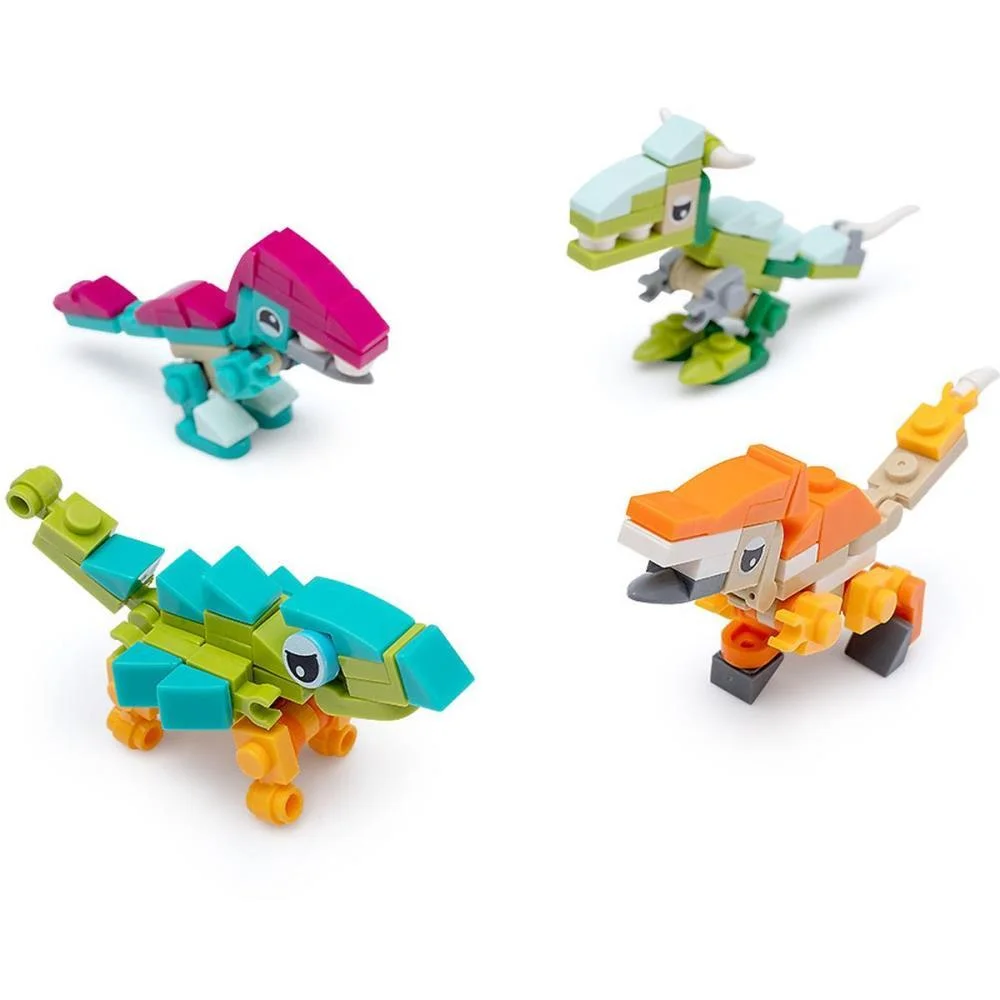 Brinquedo Para Montar Dino Mini Blocos (S) Leonora (Dp.c/12) - imagem 5
