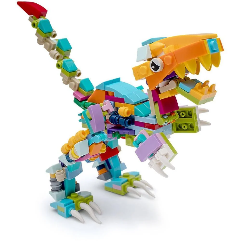 Brinquedo Para Montar Dino Mini Blocos (S) Leonora (Dp.c/12) - imagem 6