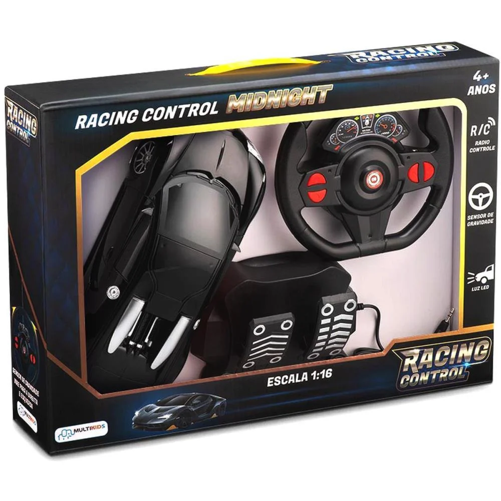 Carrinho Controle Remoto Midnight C/Acelerador 1:16 Pt Multikids (Unidade) - imagem 5