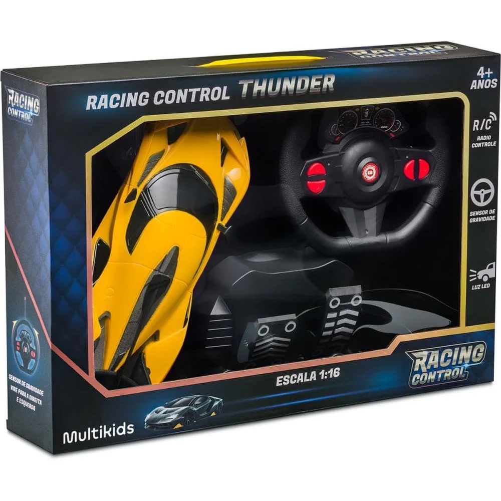 Carrinho Controle Remoto Thunder C/Acelerador 1:16 Am Multikids (Unidade) - imagem 5