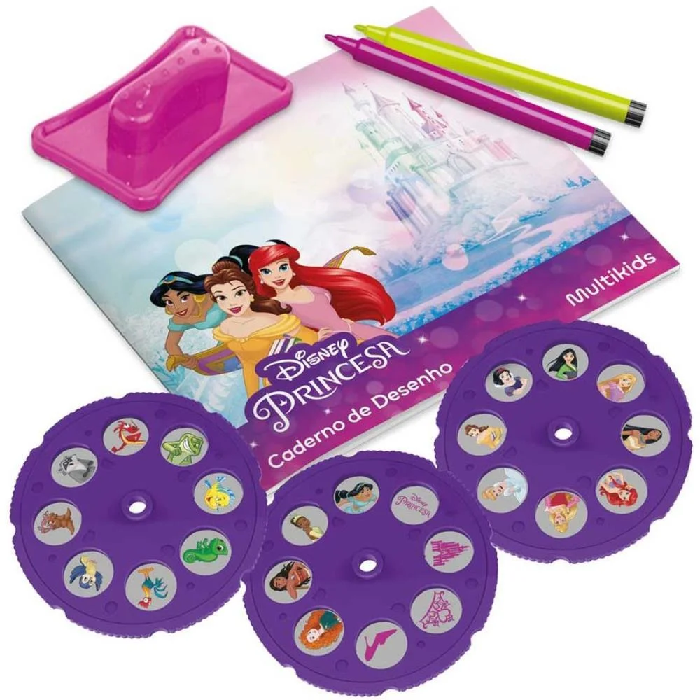 Brinquedo Para Colorir Mesa Projetora Princesas Multikids (Unidade) - imagem 5