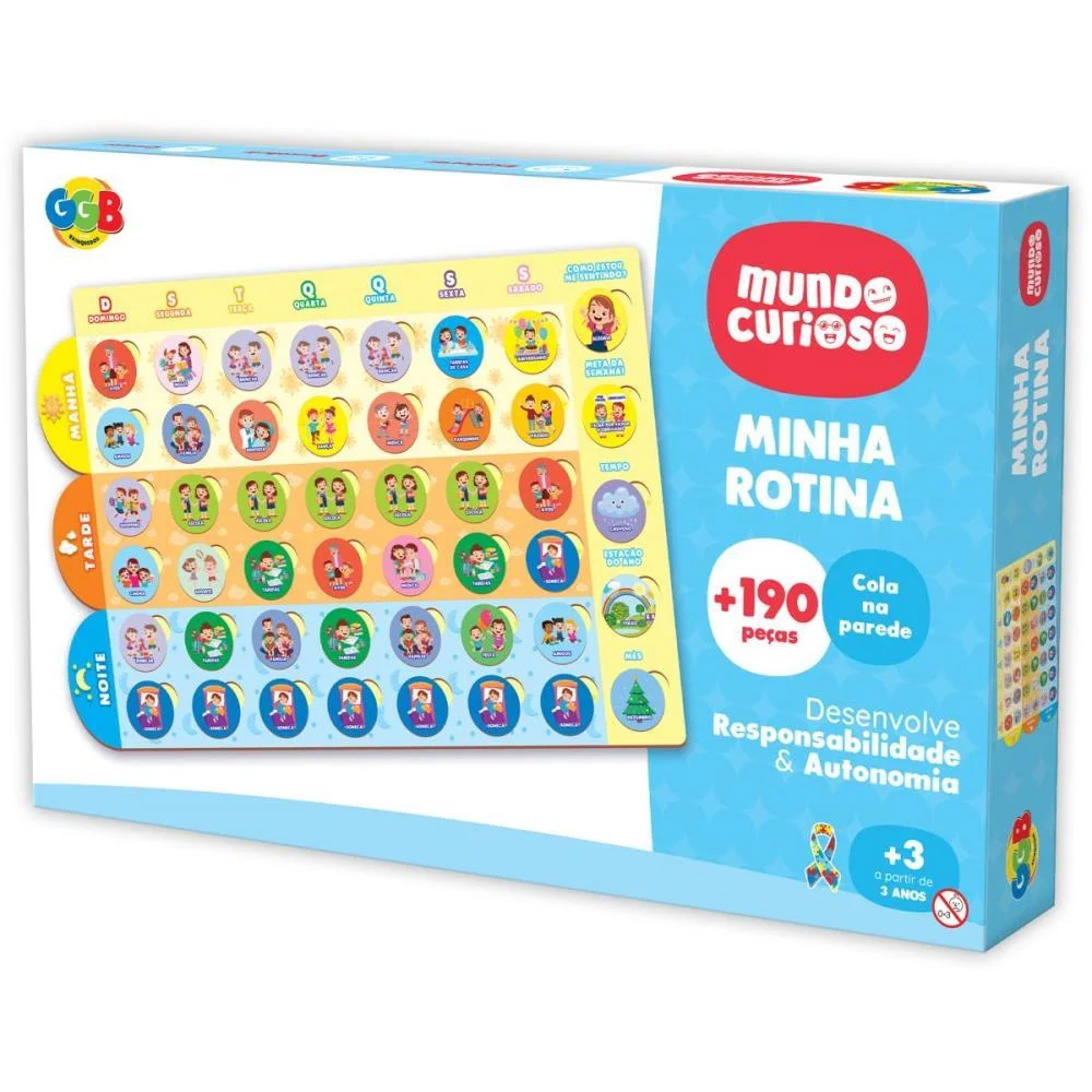 Brinquedo Educativo Minha Rotina 190 Pcs Ggb Plast (Unidade) - imagem 2
