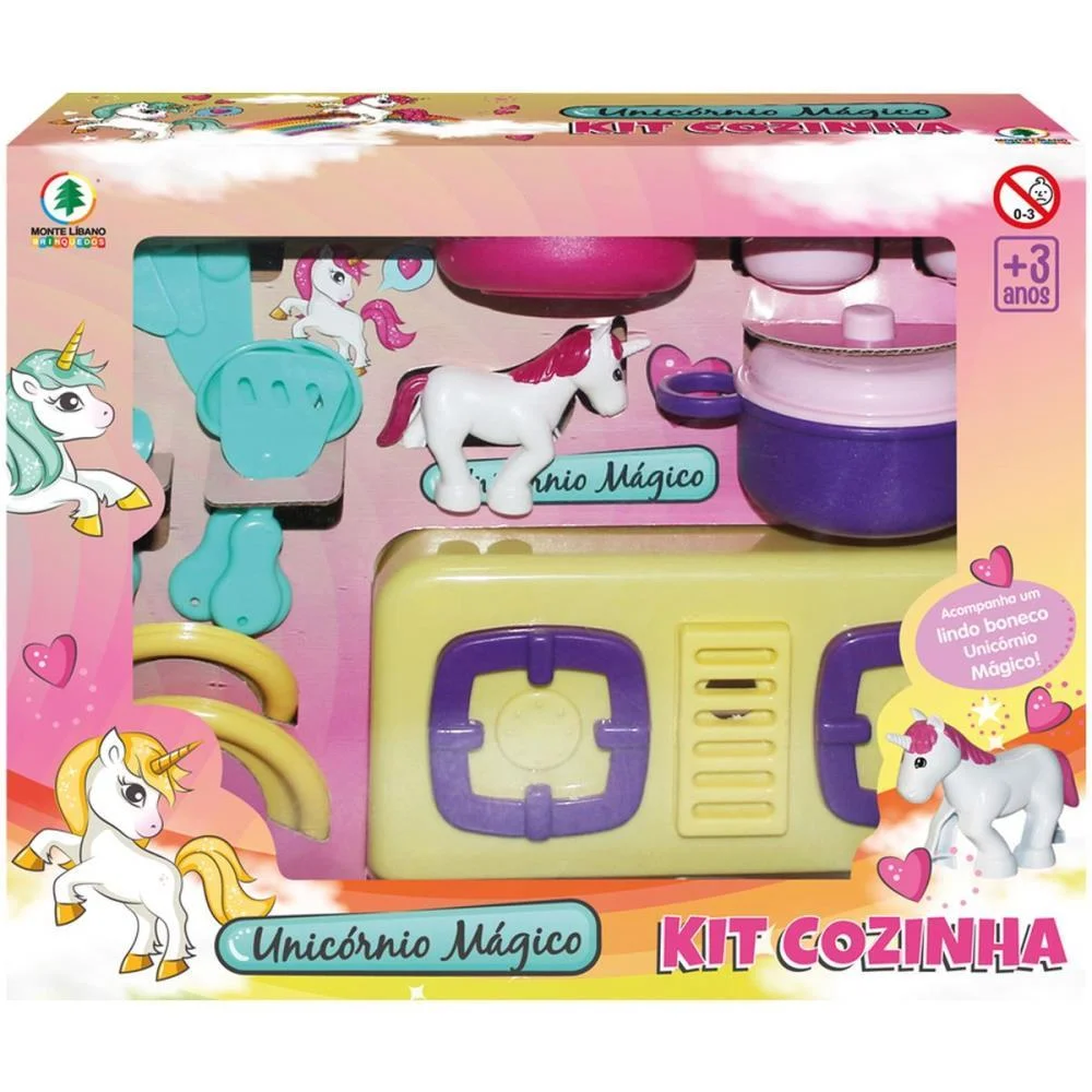 Brincando De Casinha Unicornio Magico Kit Cozinha Monte Libano (Unidade) - imagem 3
