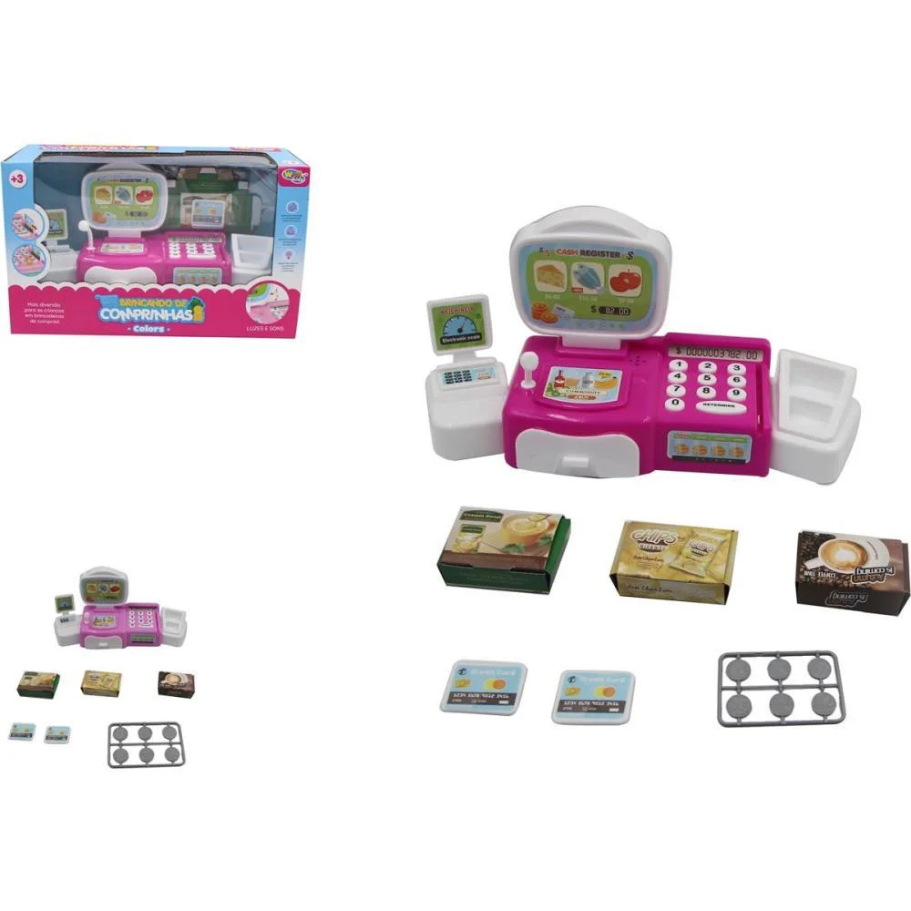 Brincando De Profissoes Caixa Registradora Colors/Som Wellmix (Unidade) - imagem 3