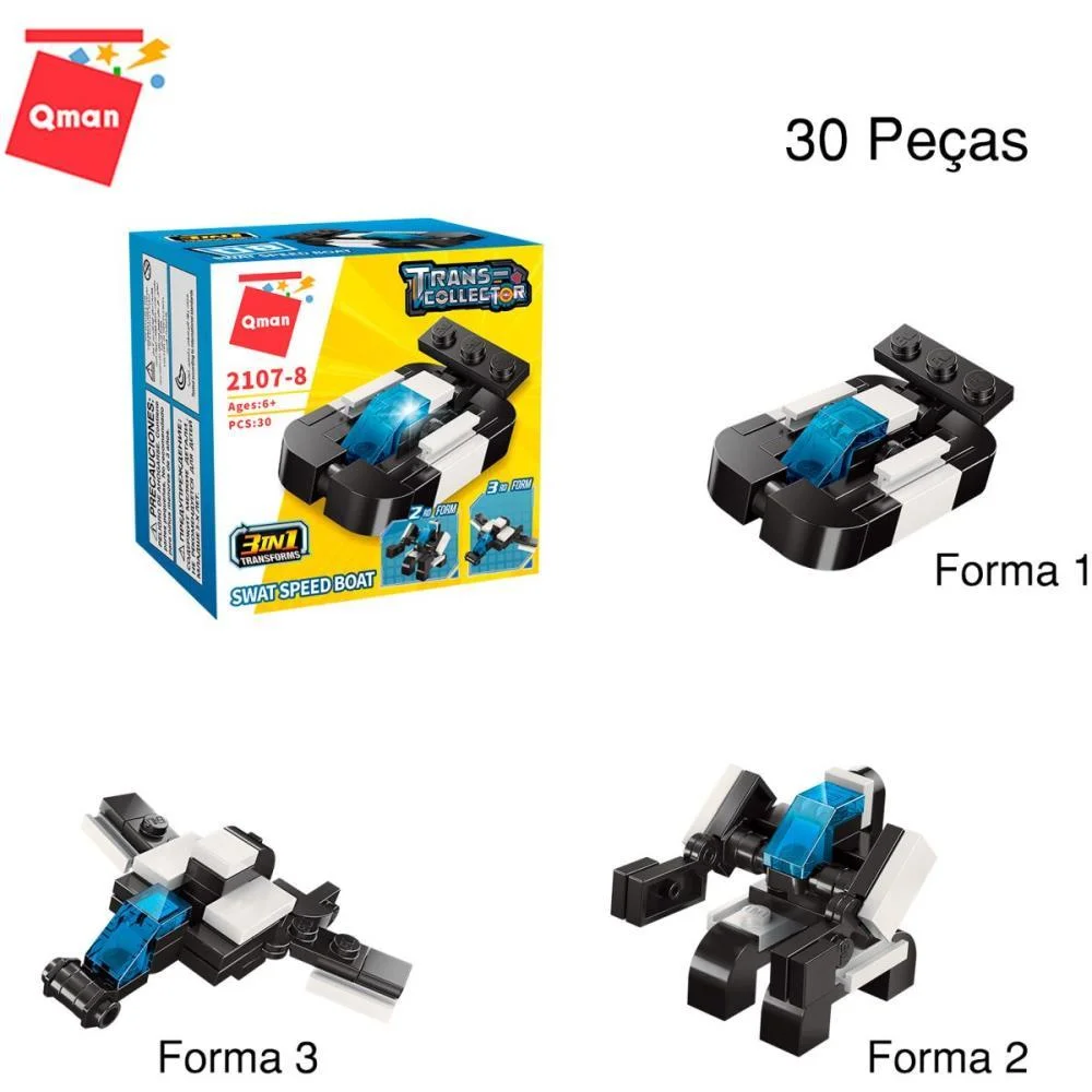 Brinquedo Para Montar Set Bombeiro E Policia 3Em1(S) Keepplay (Dp.c/10) - imagem 10