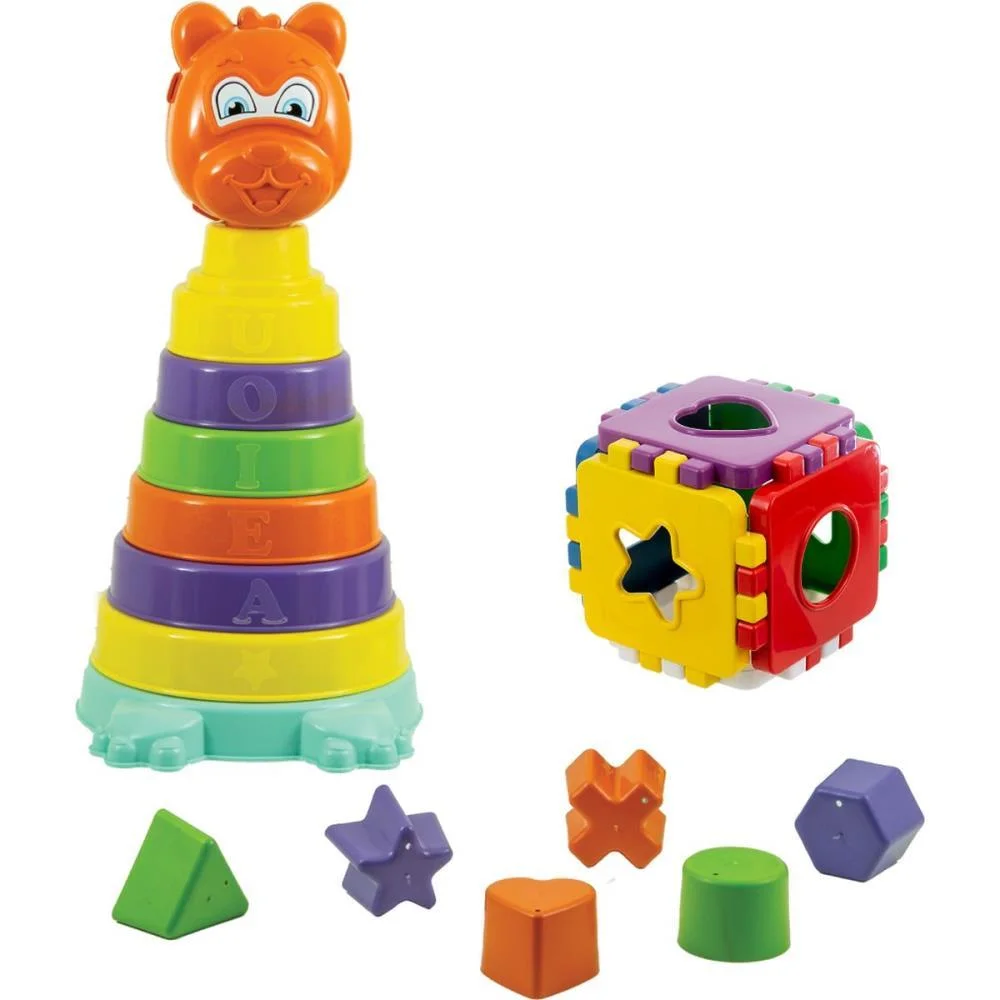 Brinquedo Educativo Urso + Cubo Educativo Kendy Brinquedos (Unidade) - imagem 2