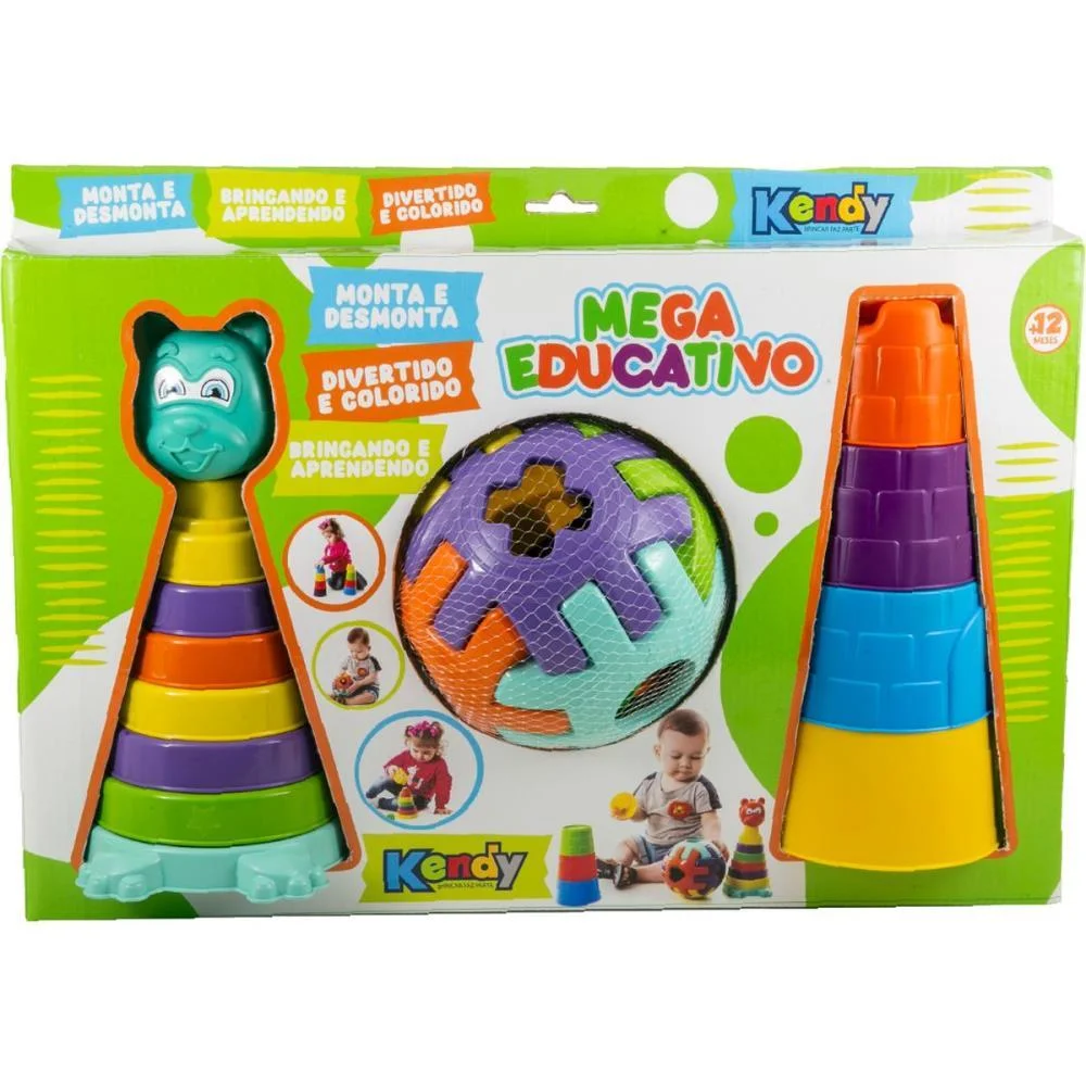 Brinquedo Educativo Mega Kit Educativo C/09 Peças Kendy Brinquedos (Unidade) - imagem 7