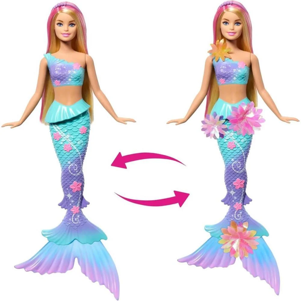 Barbie Fantasy Sereia Flores Magicas Loira Mattel (Unidade) - imagem 6