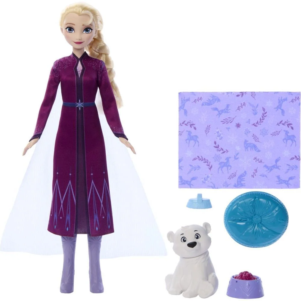 Boneca Disney Frozen Elsa Com Bebe Urso Mattel (Unidade) - imagem 3