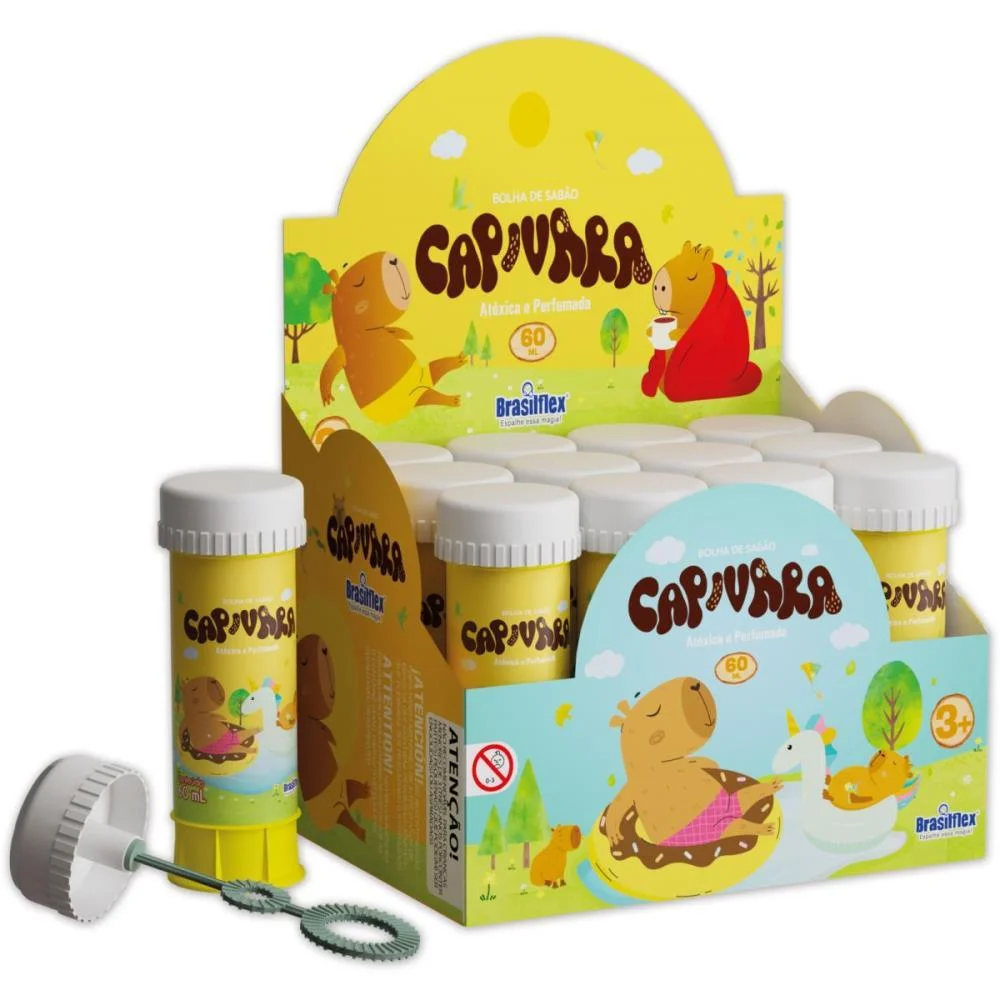 Bolha De Sabao Capivara 60Ml S/Jogo Brasilflex (Cx.c/12) - imagem 2