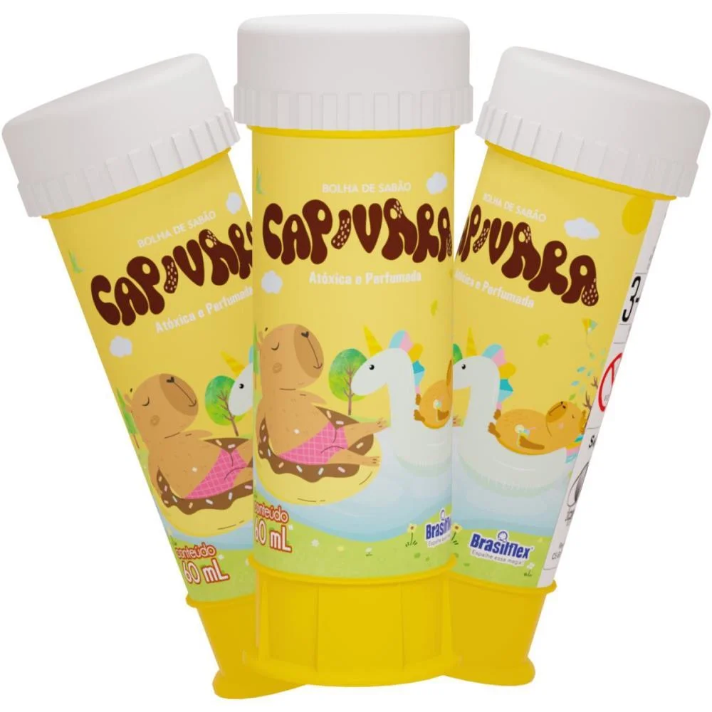 Bolha De Sabao Capivara 60Ml S/Jogo Brasilflex (Cx.c/12) - imagem 3