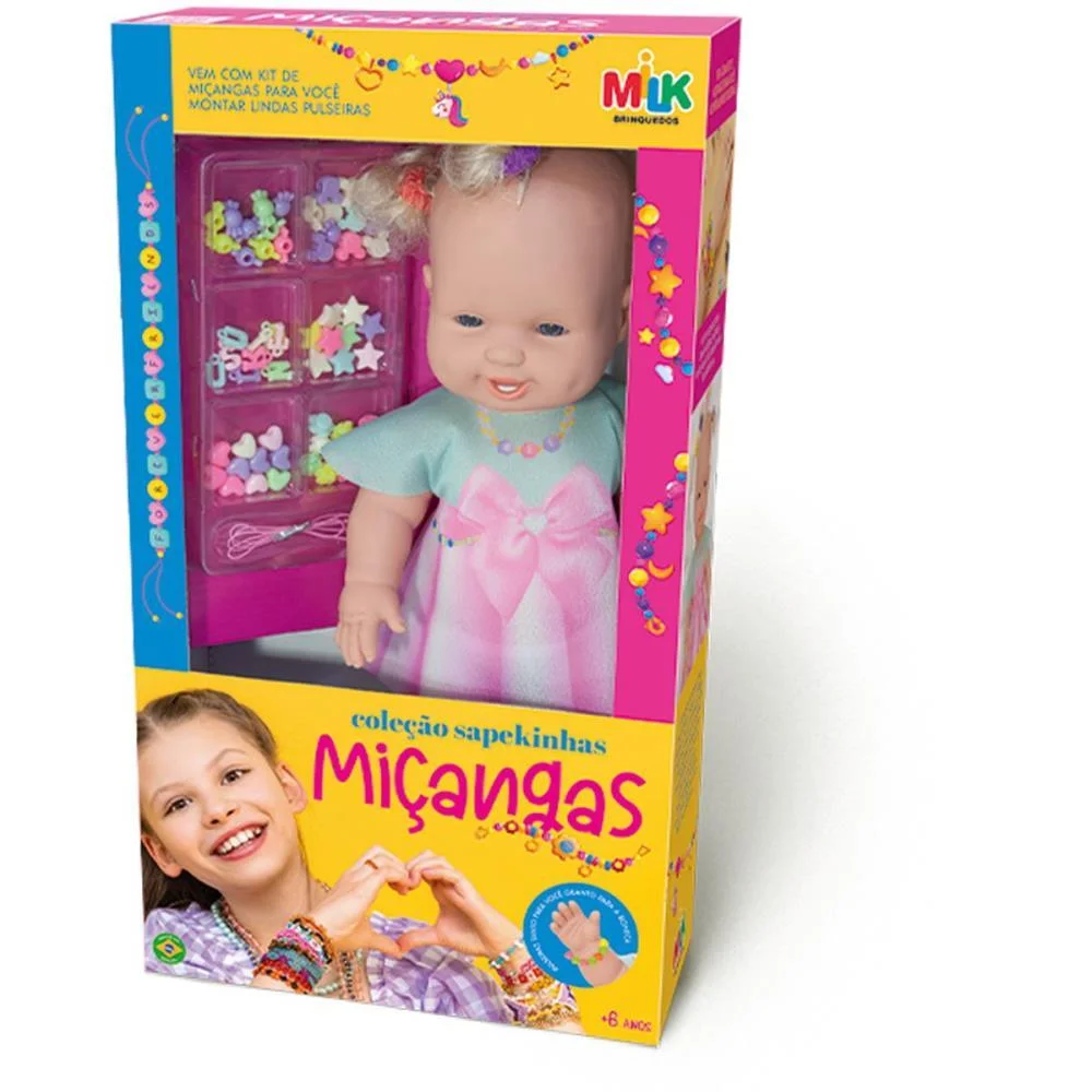 Boneca Sapekinha 35Cm C/Micangas Milk (Unidade) - imagem 2