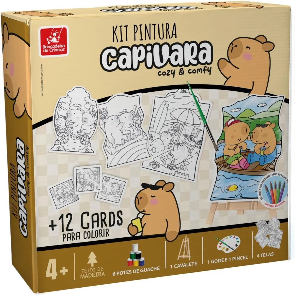 Brinquedo Para Colorir Capivara Kit Pintura Brinc. De Crianca (Unidade) - imagem 4