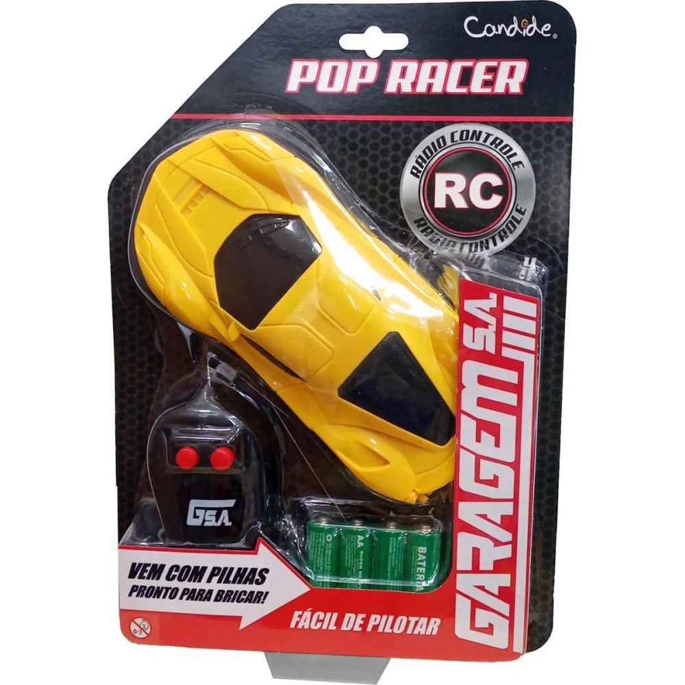Carrinho Controle Remoto Pop Racer Garagem Sa 3Fun/Pilh Candide (Unidade) - imagem 3