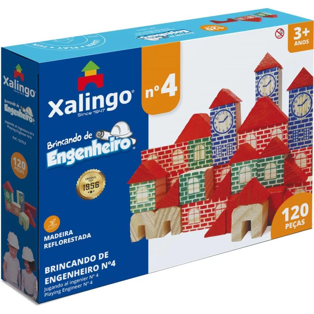 Brinquedo Para Montar Brincando De Engenheiro 120Pc Xalingo (Unidade) - imagem 2