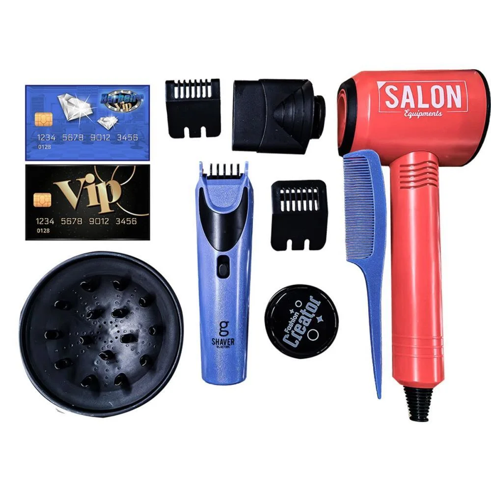 Brincando De Profissoes Kit Barbeiro Vip 10Pecas Dm Toys (Unidade) - imagem 4
