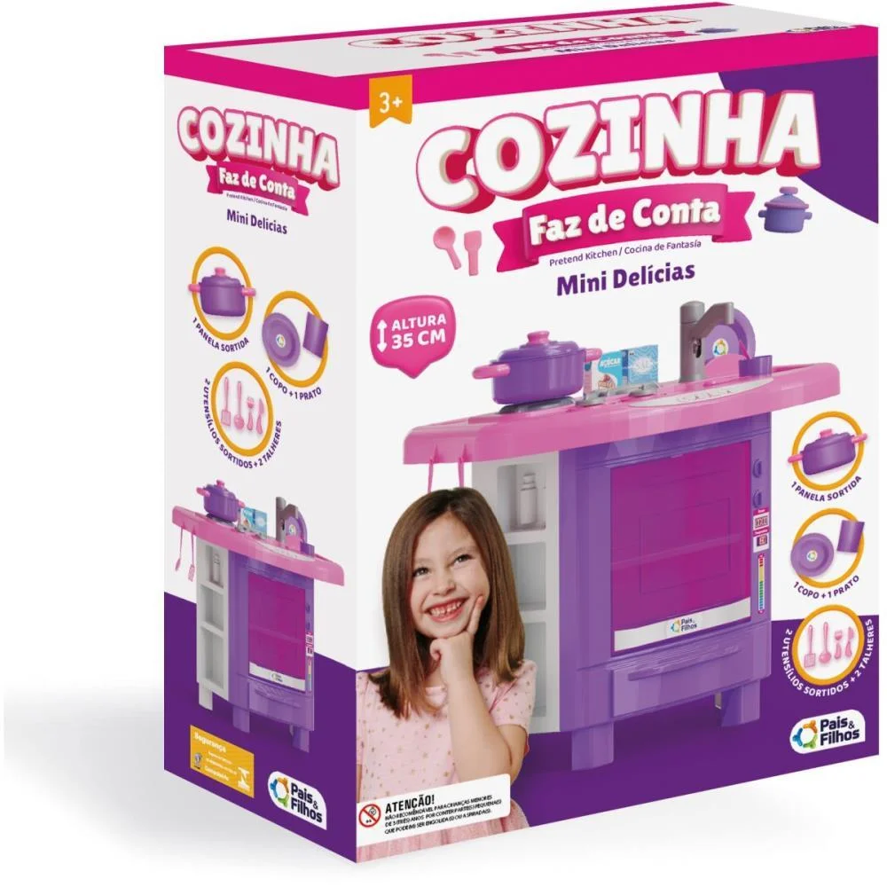 Brincando De Casinha Cozinha Faz De Conta Mini Deli Pais E Filhos (Unidade) - imagem 4
