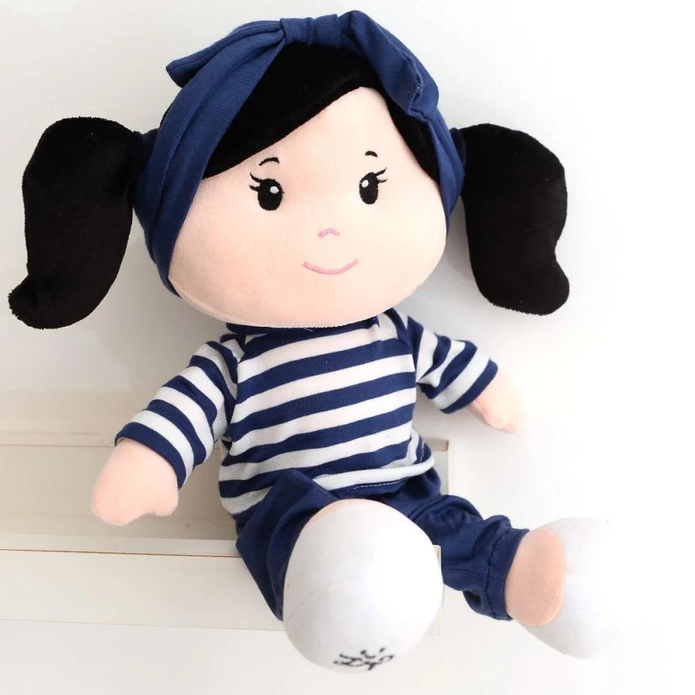 Boneca De Pelucia Anaju Cabelo Preto 35Cm Zip (Unidade) - imagem 6