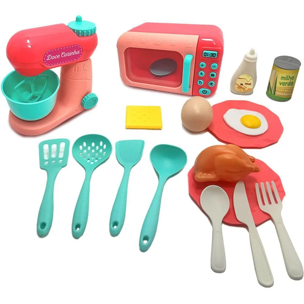 Brincando De Casinha Doce Cozinha Microon/Batedeira Cardoso Toys (Unidade) - imagem 4