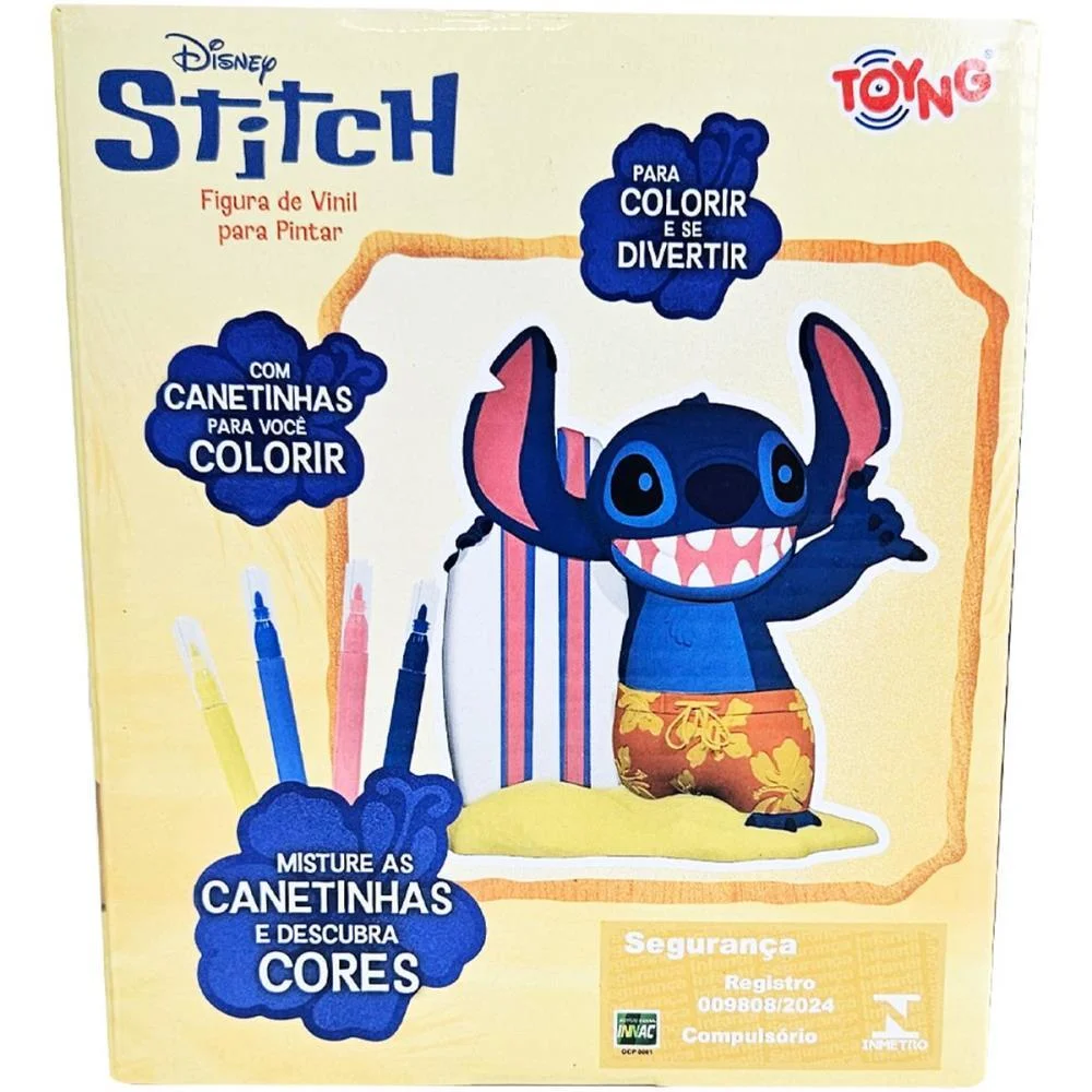 Boneco E Personagem Stitch P/Pintar Com Canetinhas Toyng (Unidade) - imagem 3