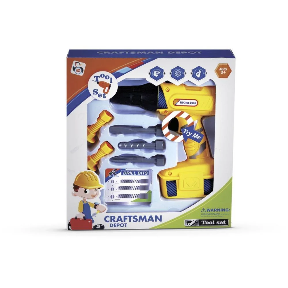 Brincando De Profissoes Kit Furadeira Eletrica Pica Pau (Unidade) - imagem 4