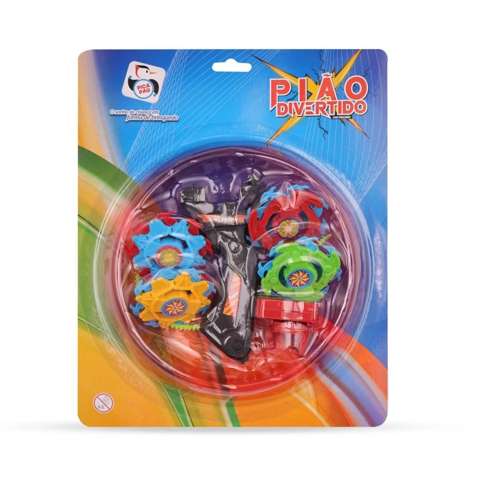 Brinquedo Diverso Piao Divertido 4 Pioes C/Pista Pica Pau (Unidade) - imagem 4