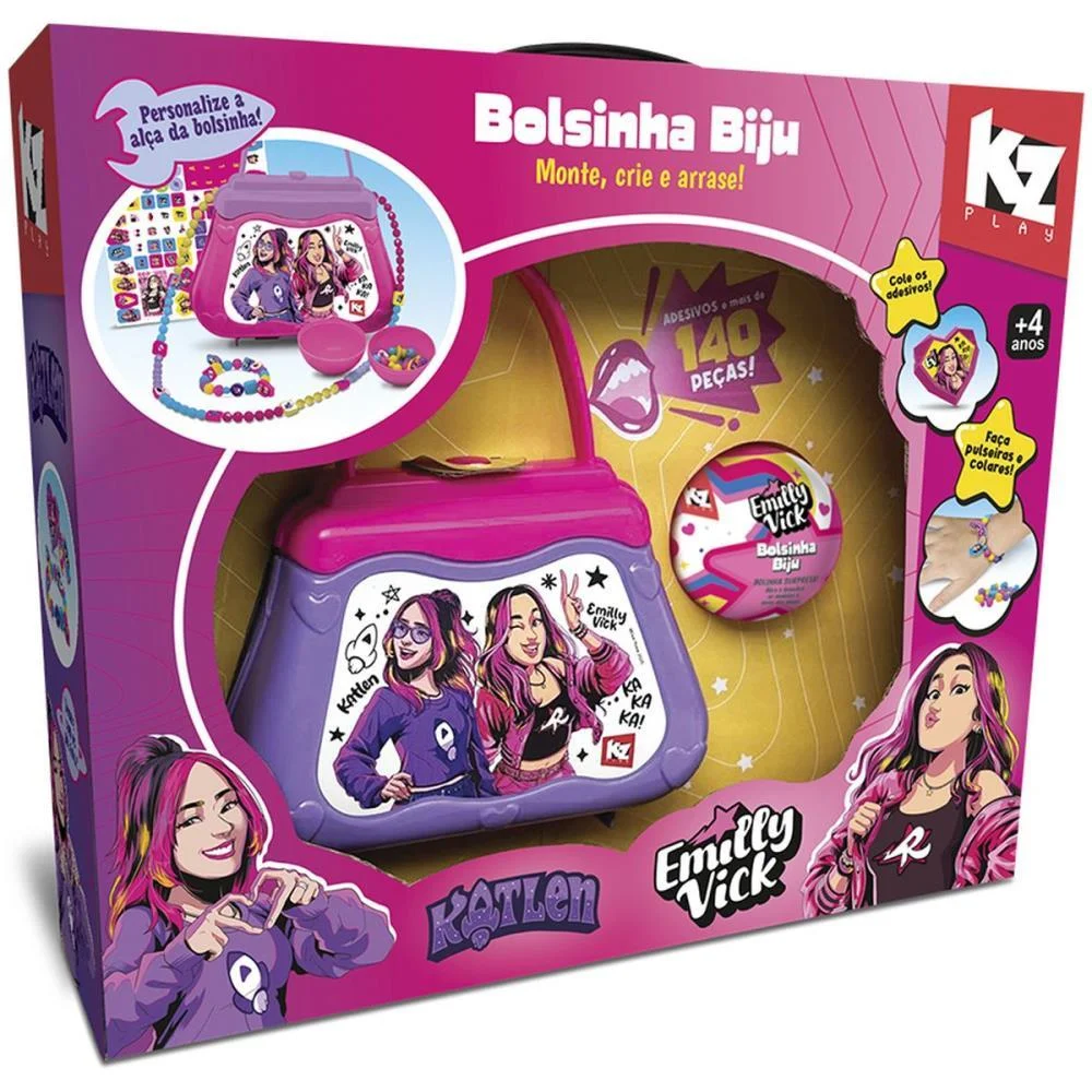Bijuteria E Micanga Dos Rosa Bolsinha Acessorios Elka (Unidade) - imagem 5