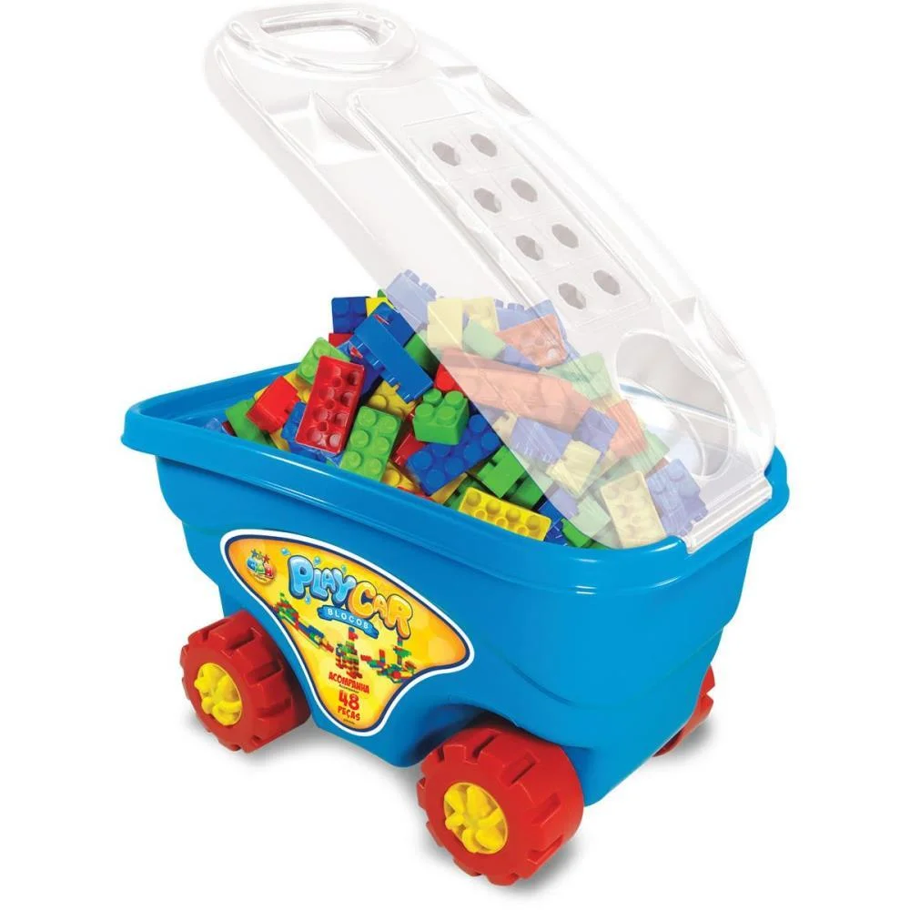 Brinquedo Para Montar Playcar Blocos 48Pcs (S) Ggb Plast (Unidade) - imagem 5