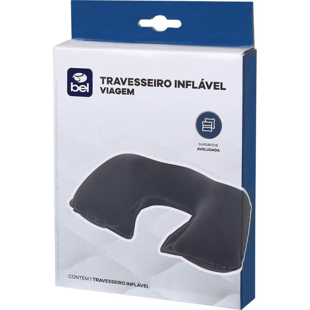 Almofada Pelucia Pescoco Inflavel Viagem 45X28C Bel (Unidade) - imagem 7