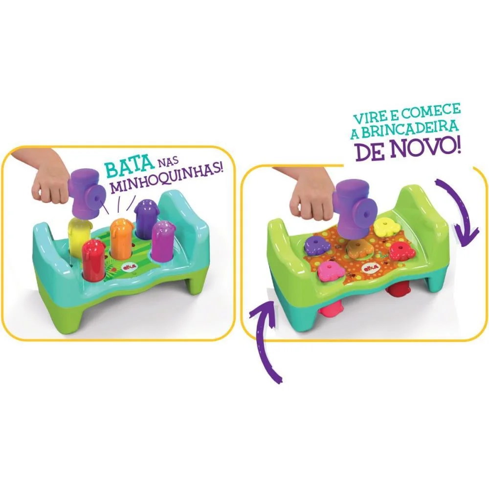 Brinquedo Para Bebe Bate Rebate Minhoquinhas Elka (Unidade) - imagem 2