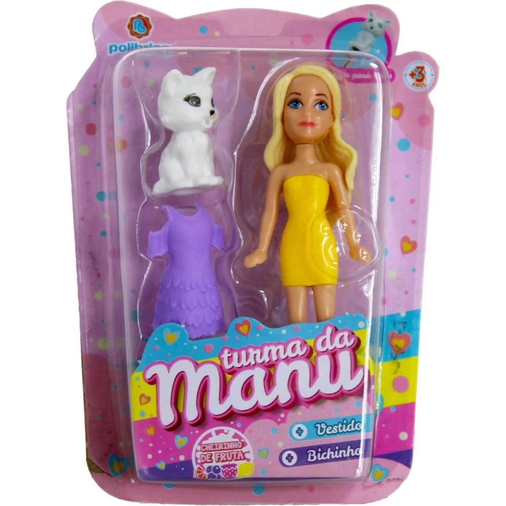 Boneca Turma Da Manu 9Cm Sortido Polibrinq (Dp.c/24) - imagem 4