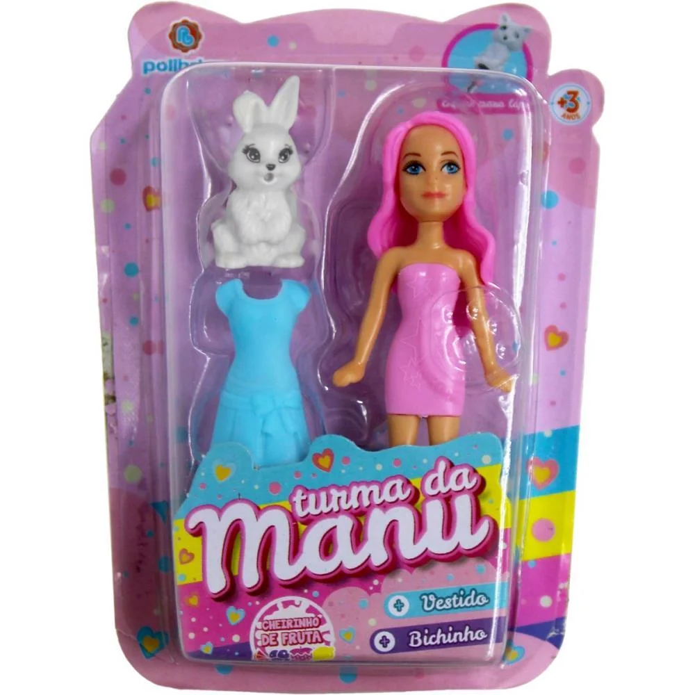 Boneca Turma Da Manu 9Cm Sortido Polibrinq (Dp.c/24) - imagem 5