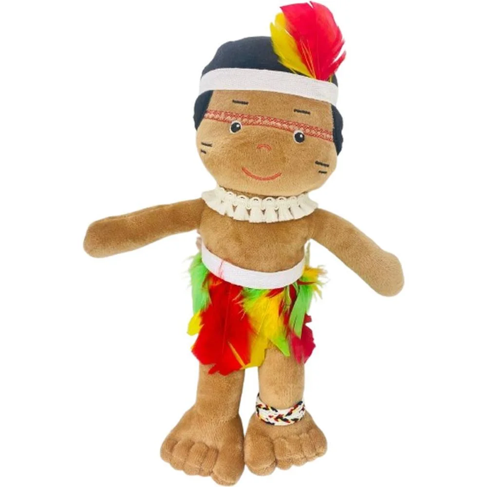 Boneca De Pelucia Indio Monan 35Cm Zip (Unidade) - imagem 2