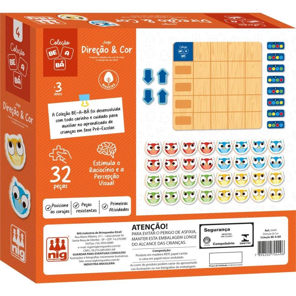 Brinquedo Educativo Direcao E Cor 32Pecas Nig Brinquedos (Unidade) - imagem 4
