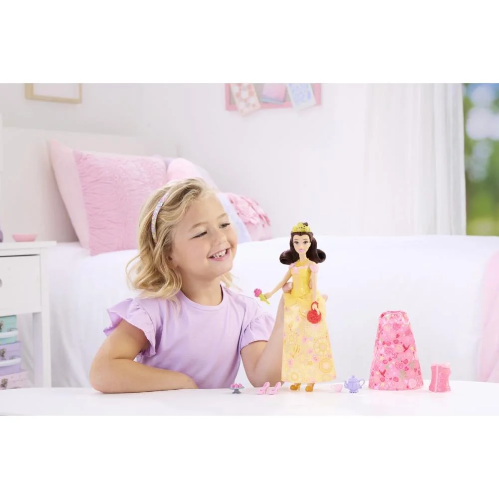 Boneca Disney Princesa Bela Fashion 2Em1 Mattel (Unidade) - imagem 9