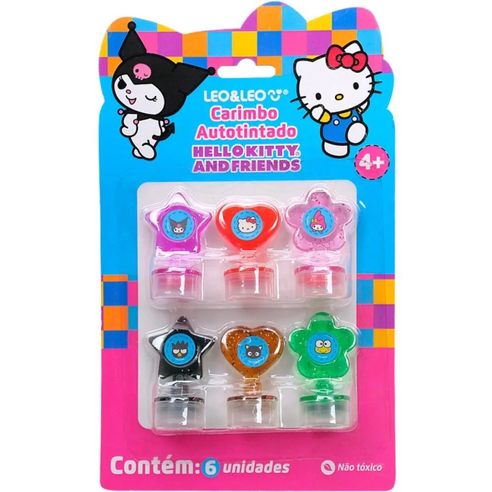 Carimbo Pedagogico Hello Kitty Decorado Autotinta Leonora (Bl.c/06) - imagem 5