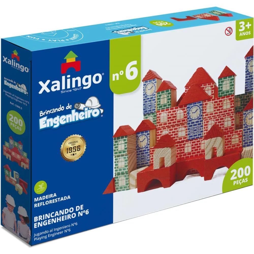 Brinquedo Para Montar Brincando De Engenheiro 200Pc. Xalingo (Unidade) - imagem 2