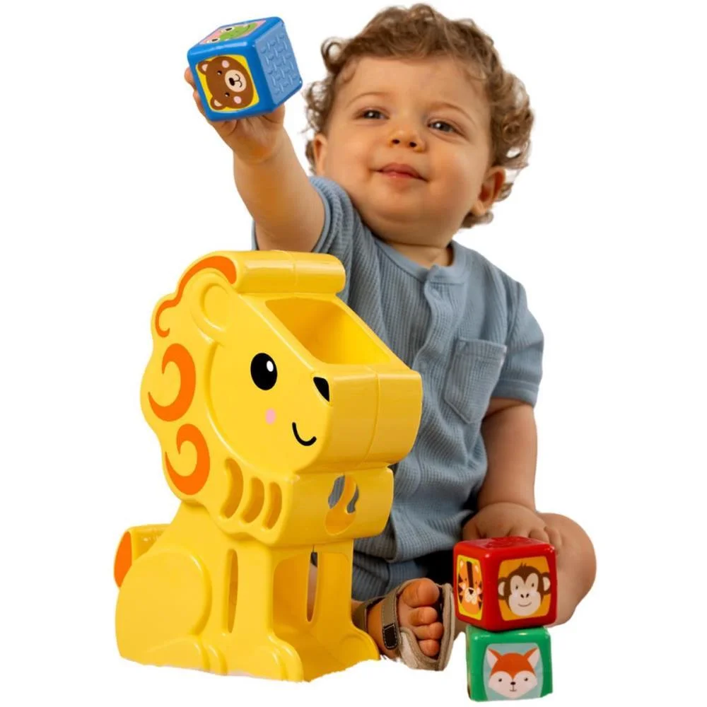 Brinquedo Educativo Leao Com Blocos Ggb Plast (Unidade) - imagem 5