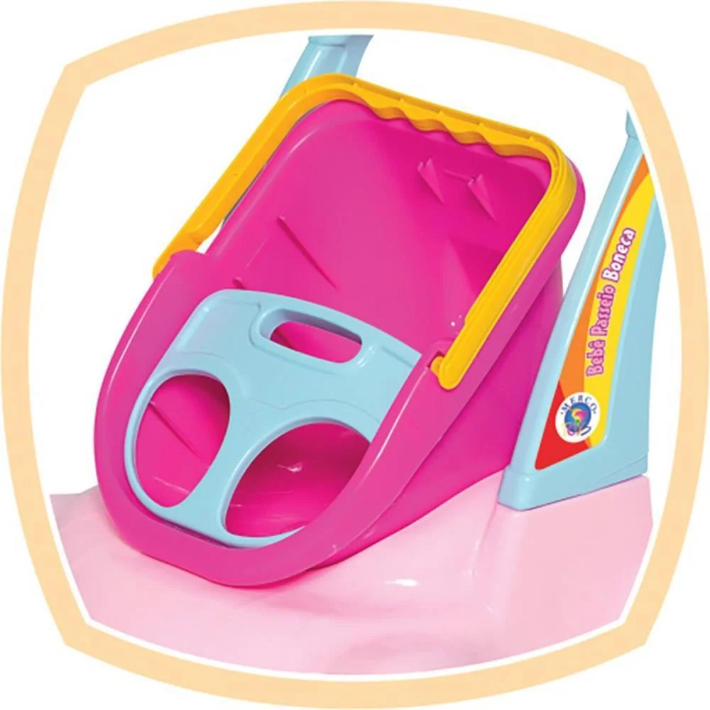 Andador Bebe Passeio Boneca Rosa Merco Toys (Unidade) - imagem 5
