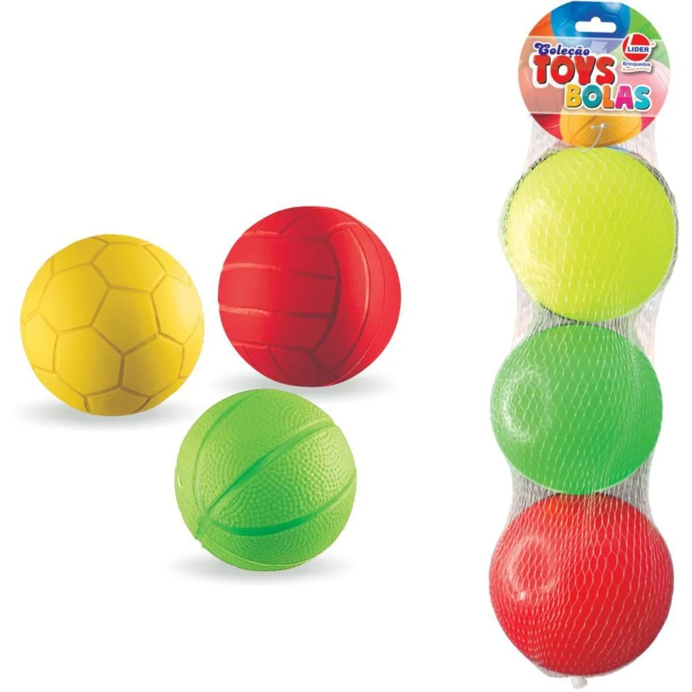 Bola Infantil Toys Bolinhas Vinil N.4 Mini Lider (Pct.c/03) - imagem 3