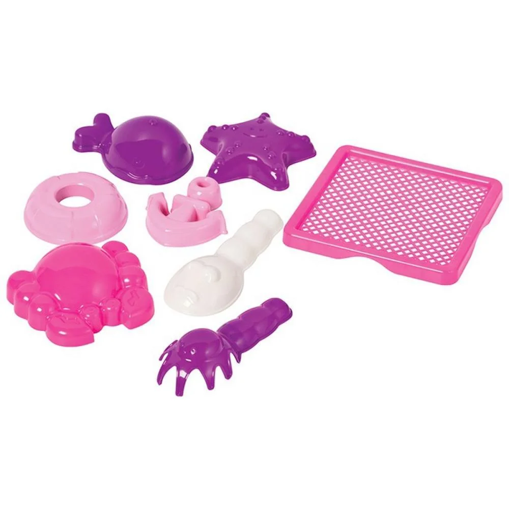Baldinho De Praia Menina Com Moldes E Pa Merco Toys (Unidade) - imagem 4