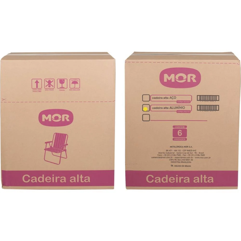 Cadeira P/Piscina/Praia Alta De Aluminio P/110K Mor (Unidade) - imagem 5