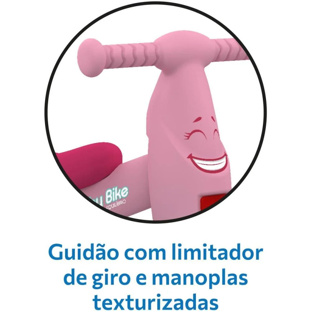 Bicicleta Infantil Baby Bike Equilibrio Rosa Bandeirante (Unidade) - imagem 5