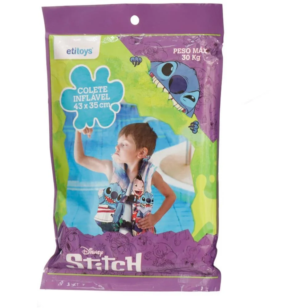 Colete Inflavel Stitch 43X35Cm Etitoys (Unidade) - imagem 4