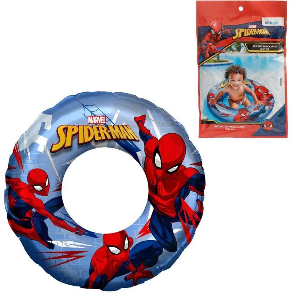Boia Inflavel Spider-Man Boia Circular 56Cm Etitoys (Unidade) - imagem 3
