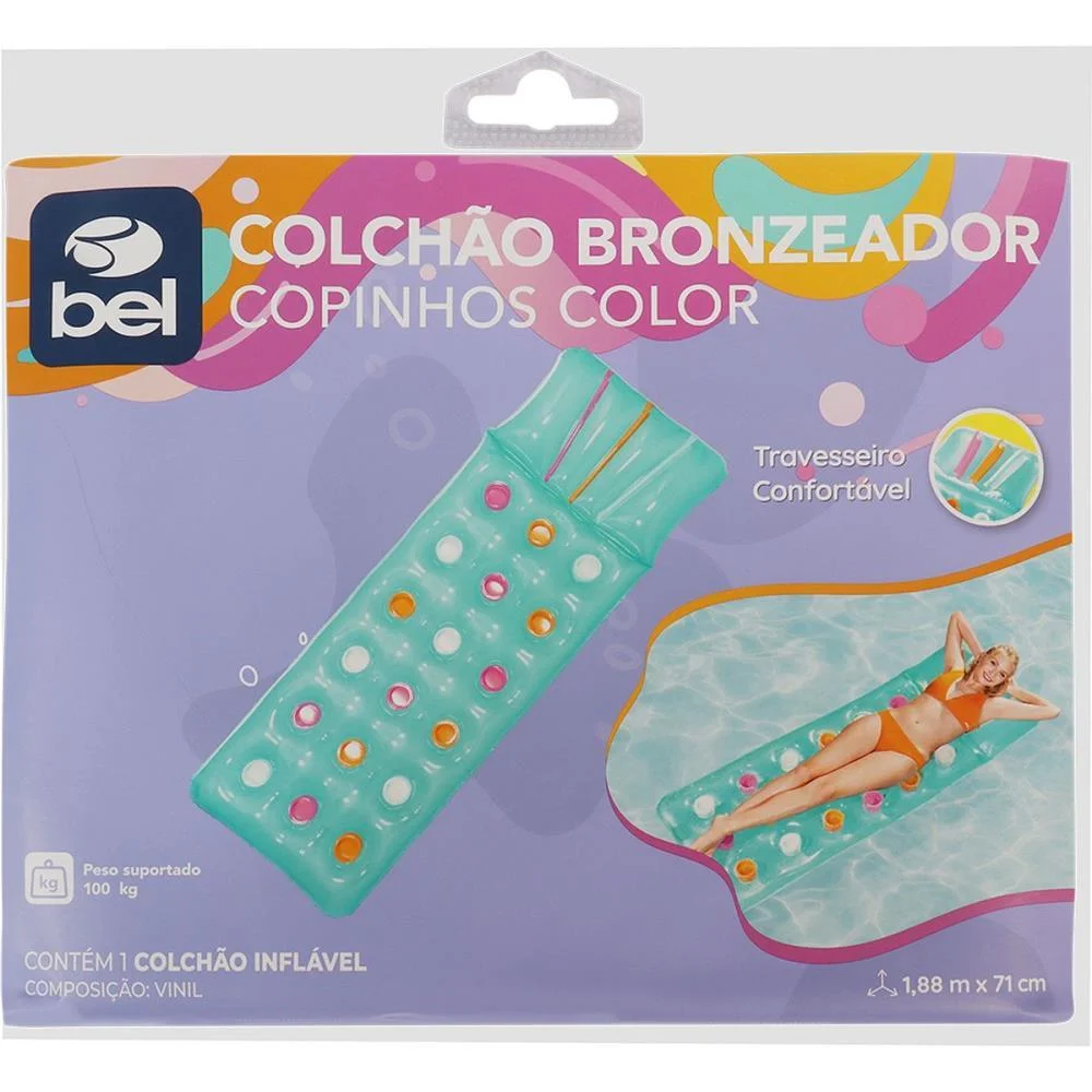 Boia Inflavel Colchao Color 188X71Cm 100Kg S Bel (Unidade) - imagem 6